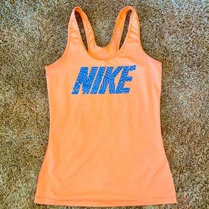 Nike Pro Dri Fit Sports tank top orange small